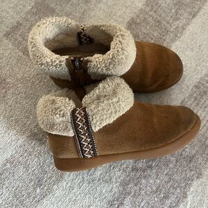 UGG Kids' Tan and Cream Cozy Booties